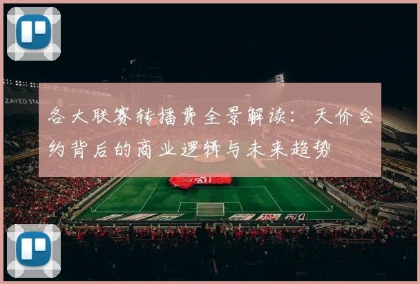 各大联赛转播费全景解读：天价合约背后的商业逻辑与未来趋势